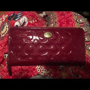 Dark red Coach wallet